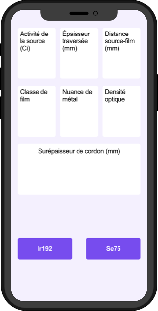 Application de calcul - Page de formulaire vide